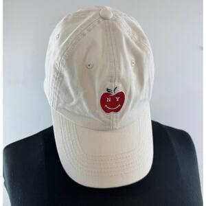 NYON New York or Nowhere Baseball Cap Cream Apple Mascot Embroidered Dad Hat NEW